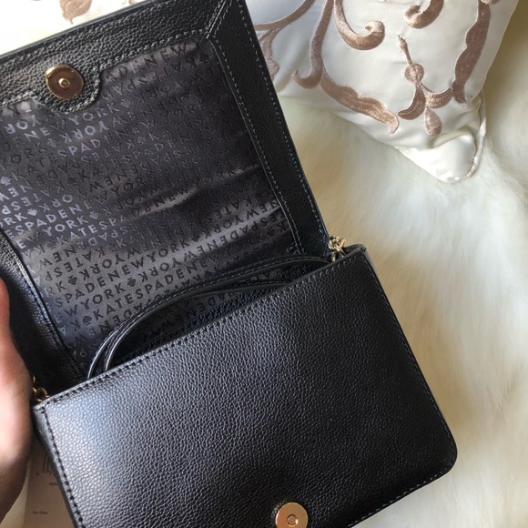 Kate Spade NWT Mini Black Leather Crossbody Bag - Picture 4 of 7